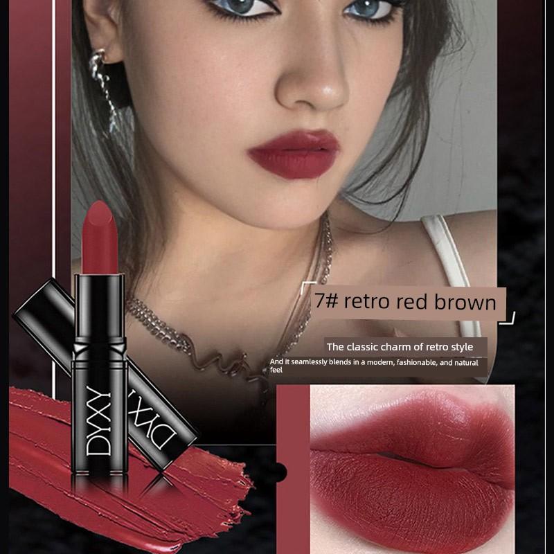 Black and Red Lipstick In a Deep, Dark, Matte Purple Shade, Waterproof and Long-Lasting, Genuine and Affordable