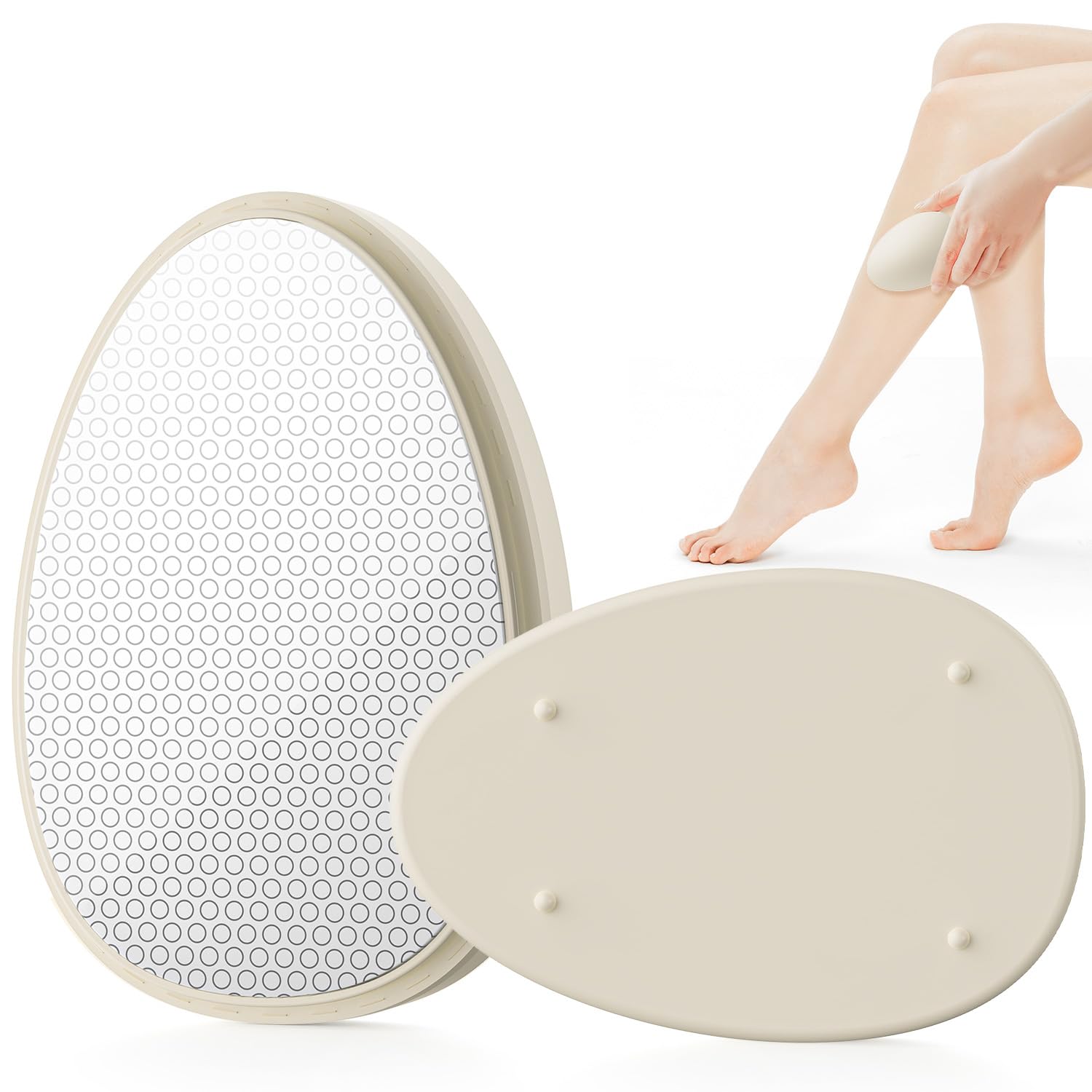 

[SILVLF] Безболезненное устройство для удаления волос, Отшелушивающее нано-стекло, Карманный размер, Легкое (бежевый)