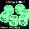 10pcs Nightlight Stone Scissors Paper Dice Game-Fun Outdoor Family Gathering and Party Activity,Guessing Games,Party Accessories