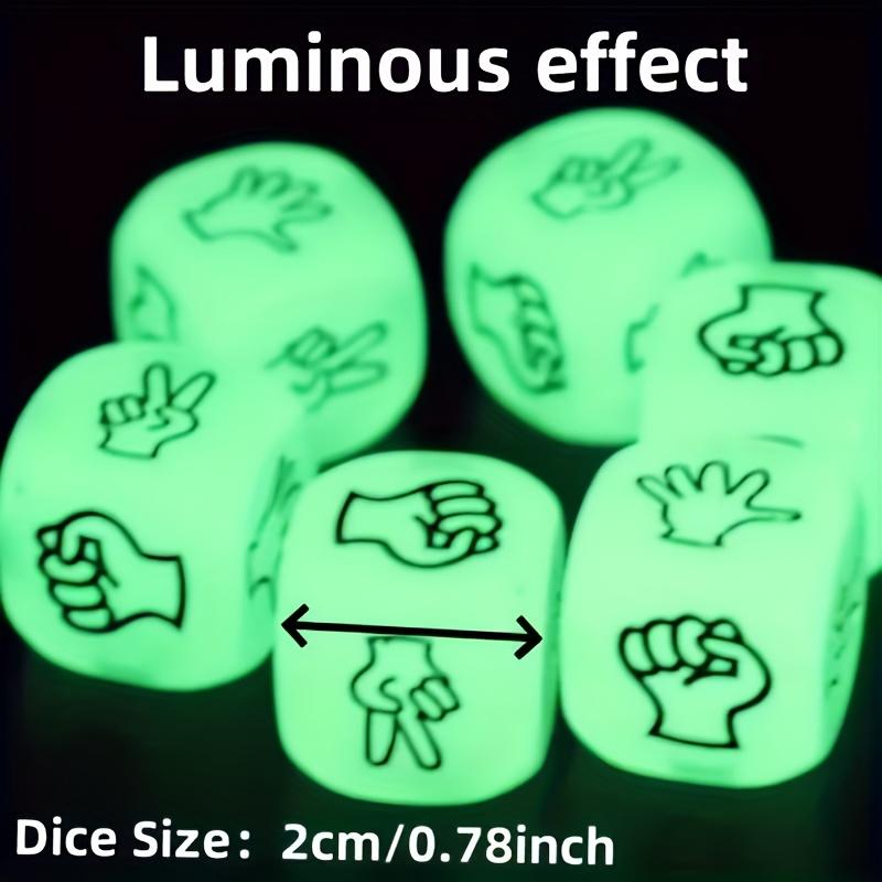 10pcs Nightlight Stone Scissors Paper Dice Game-Fun Outdoor Family Gathering and Party Activity,Guessing Games,Party Accessories