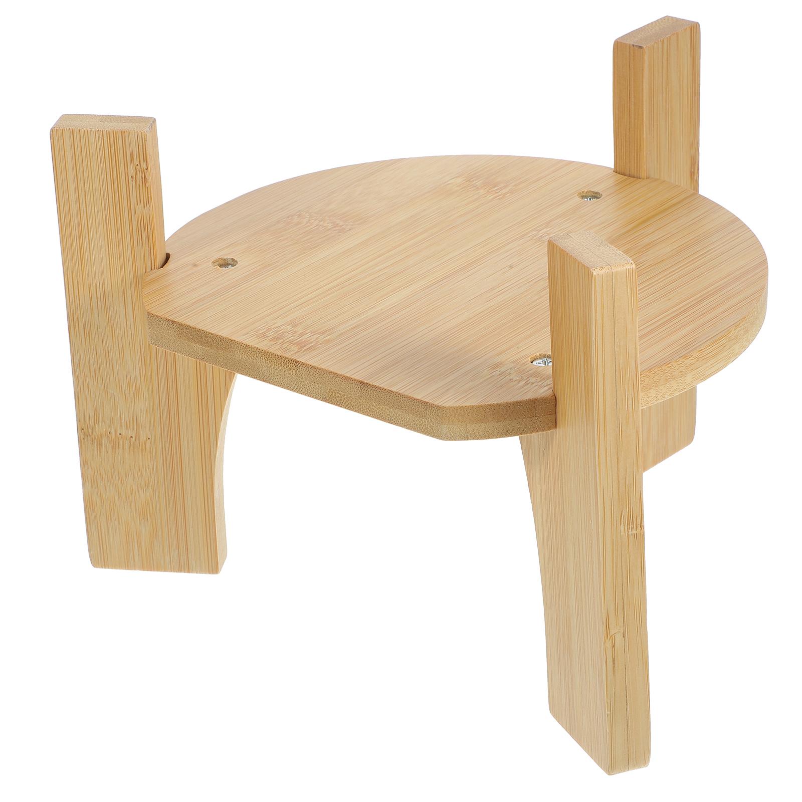 

Bamboo Material Sturdy Beverage Dispenser Stand Water Drink Holder Rack Fish Tank Base Plant Stands Indoor Home Decor 17.50X17.50X14.00CM хаки