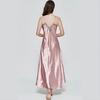 Women's Satin Lace Nightgown Spaghetti Strap Sleeveless Slip Dress Soft V Neck