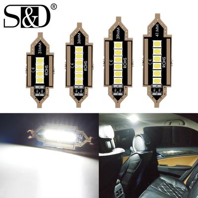 1Pc C5W LED Bulb C10W Canbus Festoon Led 31mm 36mm 39mm 41mm Car Interior Lights Dome Reading License Plate Lamp 12V Auto