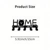Heavy Duty Metal Key Holder Wall Mount 5.91 Inch Rustic Entryway Organizer with Hook for Keys Hat Indoor Outdoor Durable Housewarming Gift