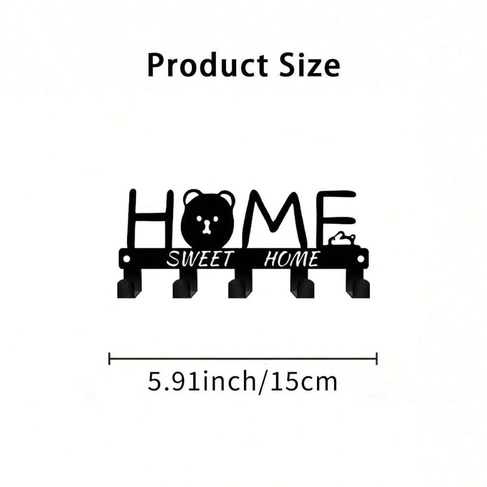 Heavy Duty Metal Key Holder Wall Mount 5.91 Inch Rustic Entryway Organizer with Hook for Keys Hat Indoor Outdoor Durable Housewarming Gift