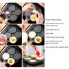 4 Hole Frying Pan 4 Hole Frying Pan Non Stick Heat Resisting Omelet Pan for Pancakes Burgers Kitchen Accessory Black Omelet Pan