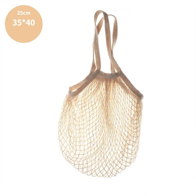 Totes Mesh Bag Cotton String Produce Shopping Turtle-bags Grocery Long Handle Net Shoulder-Bag Fruit Vegetable Reusable