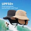 Men's Fisherman Hat Wide Brim Surf Cap New Style Breathable Brim Sun Protection Quick Dry Ideal for Beach Waterproof Cool Hat