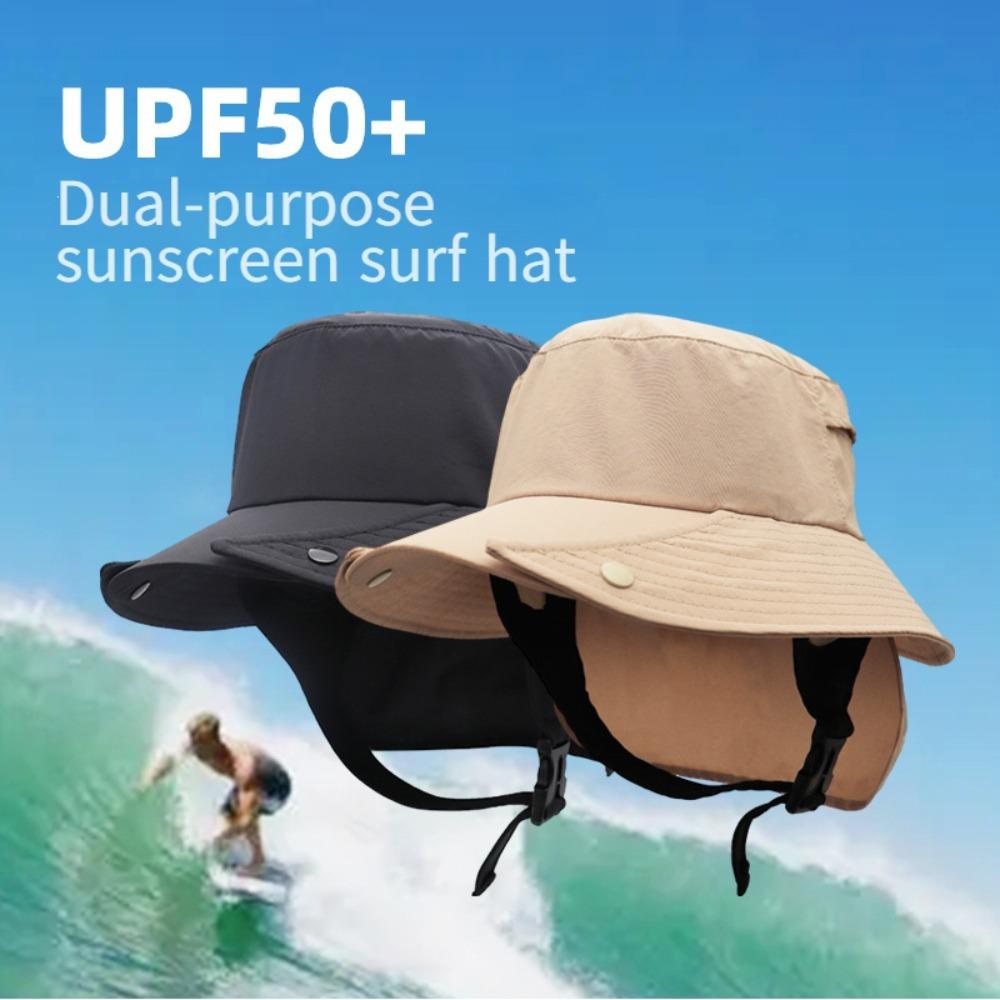 Men's Fisherman Hat Wide Brim Surf Cap New Style Breathable Brim Sun Protection Quick Dry Ideal for Beach Waterproof Cool Hat