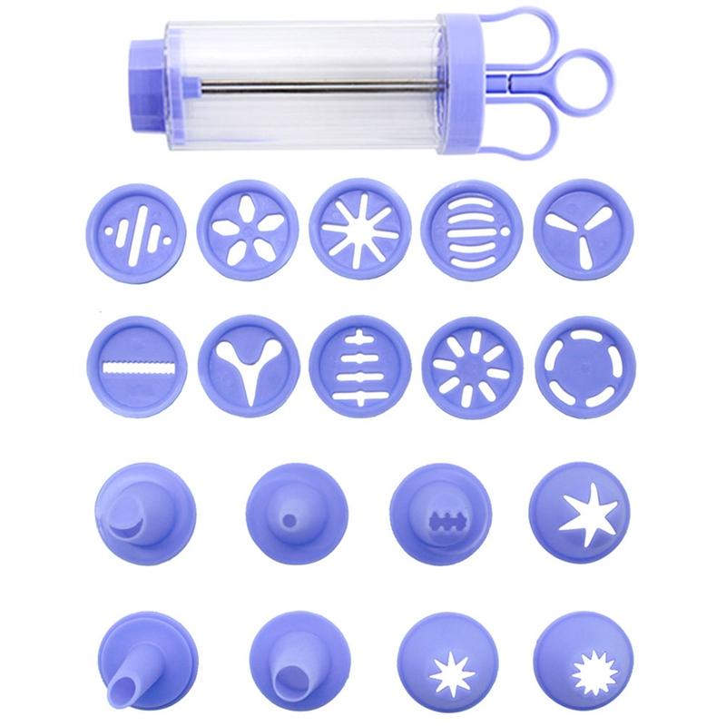 

Новый ручной пресс для печенья DIY, машина-пистолет, декоративная отжимная машина для изготовления чурросов, приспособление для выпечки оладий фиолетовый