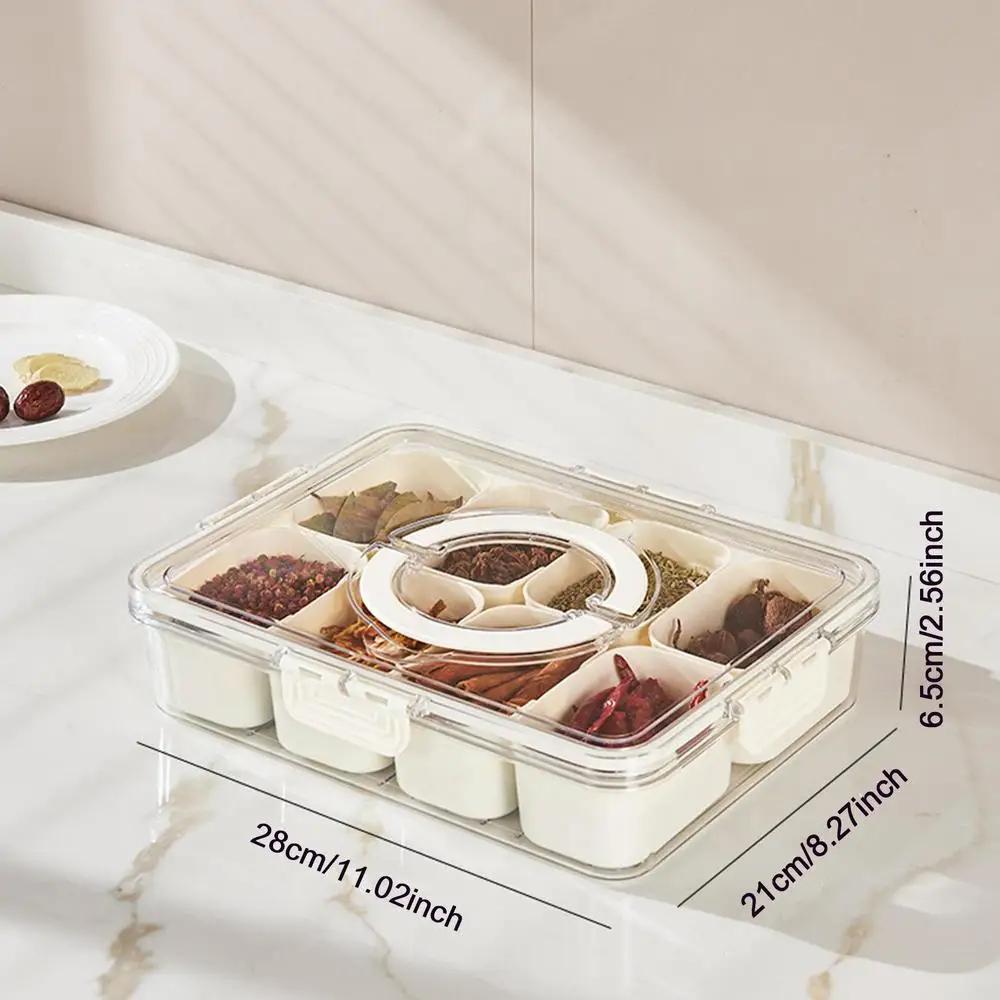 

Полка для специй, органайзер, сахарница, солонка, контейнер для приправ с 4 8 отделениями, набор для хранения кухонных принадлежностей, коробки для специй