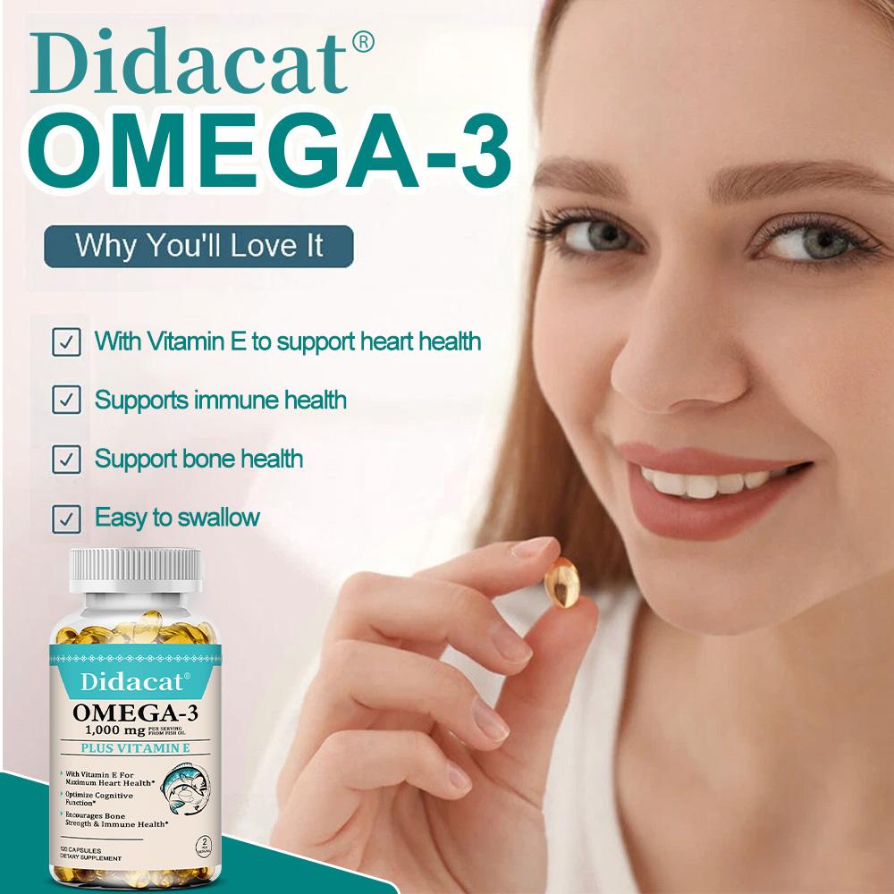 Omega-3 1000 Mg Per Serving From Fish Oil, Dietary Supplement, 120 Capsules Per Bottle