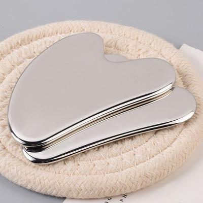 Large Heart-Shaped Stainless Steel Gua Sha Board for Facial Firming and Lifting Massage