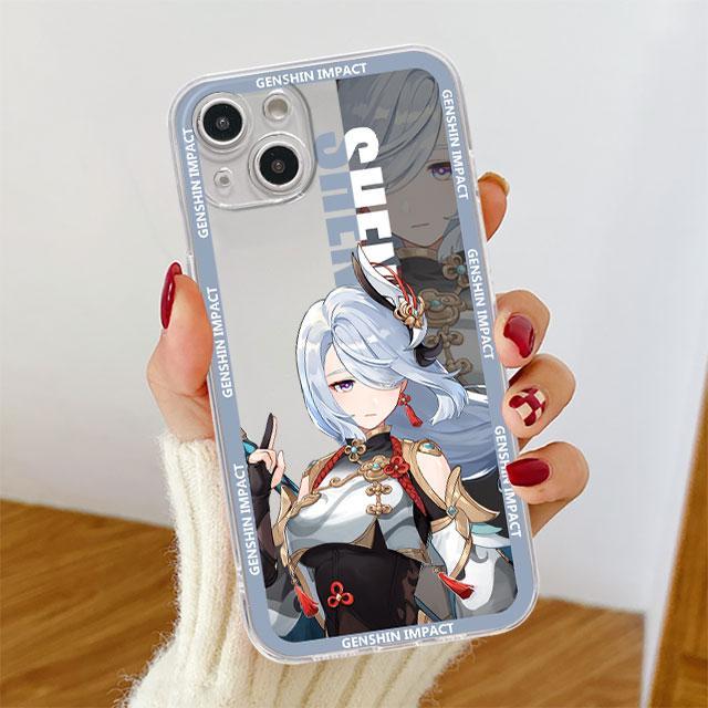 Genshin Impact Klare Hülle für Apple iPhone 11 14 13 12 Pro 7 8 Plus XR X XS Max 6 6S 14Pro Silikon Handyhülle