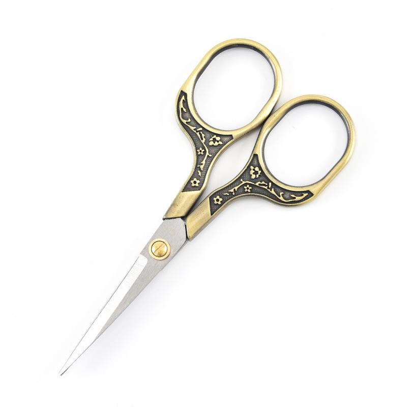 Plum Blossom Retro Embroidery Scissors - Stainless Steel, Portable for Cross Stitch and Thread Cutting