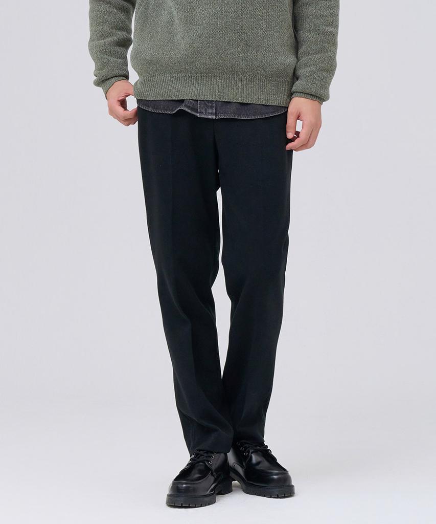 CHASECULT Men'S Brushed Tapered Slacks - Black