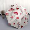 1pc Mushroom Hearts Automatic Open/close, All-Season Portable Folding Umbrella, Travel, Everyday, Formal Events - Compact Luxury Parasol, Outdoor Acce