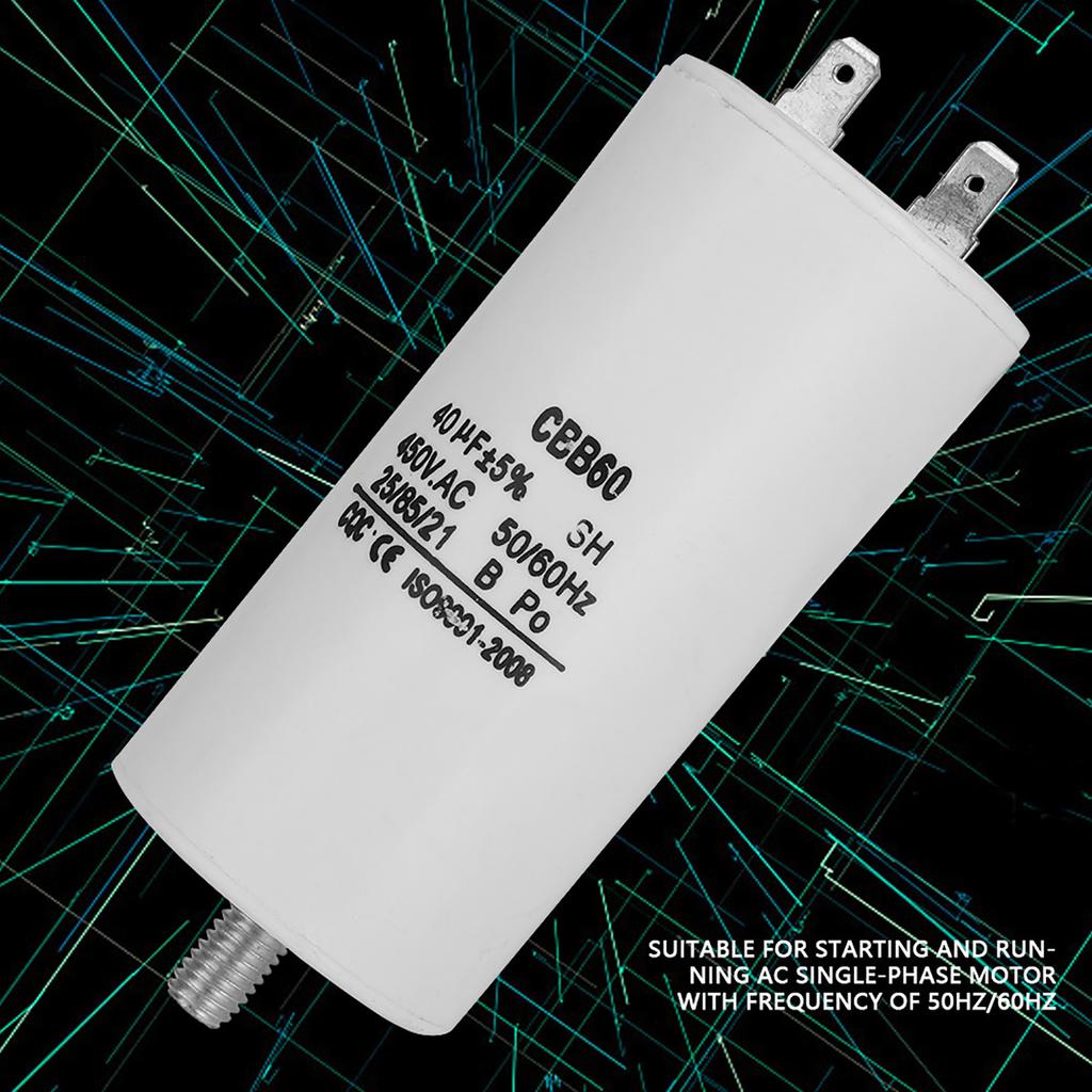 CBB60 450V 40uf Water Pump Capacitor For Washing Machine 50 60Hz