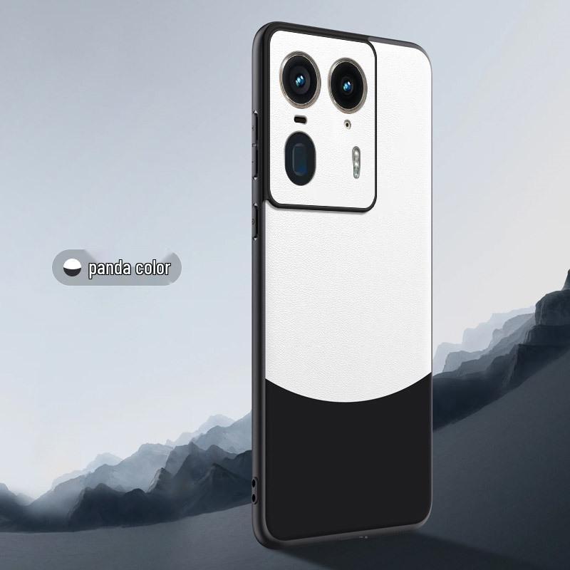 Motorola G54/Edge 60 Fusion Plain Spliced Leather Anti-Drop Case