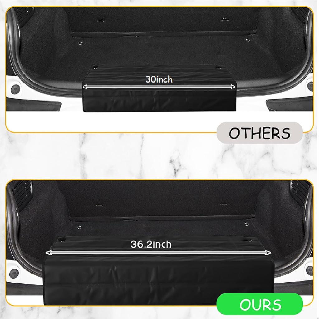 Tinideya Large Rear Bumper Protector For Cars 36 X 25 Inch Bumper Guard Foldable Protective Mat Dog Blanket Cargo Liner Preventing Scratches While