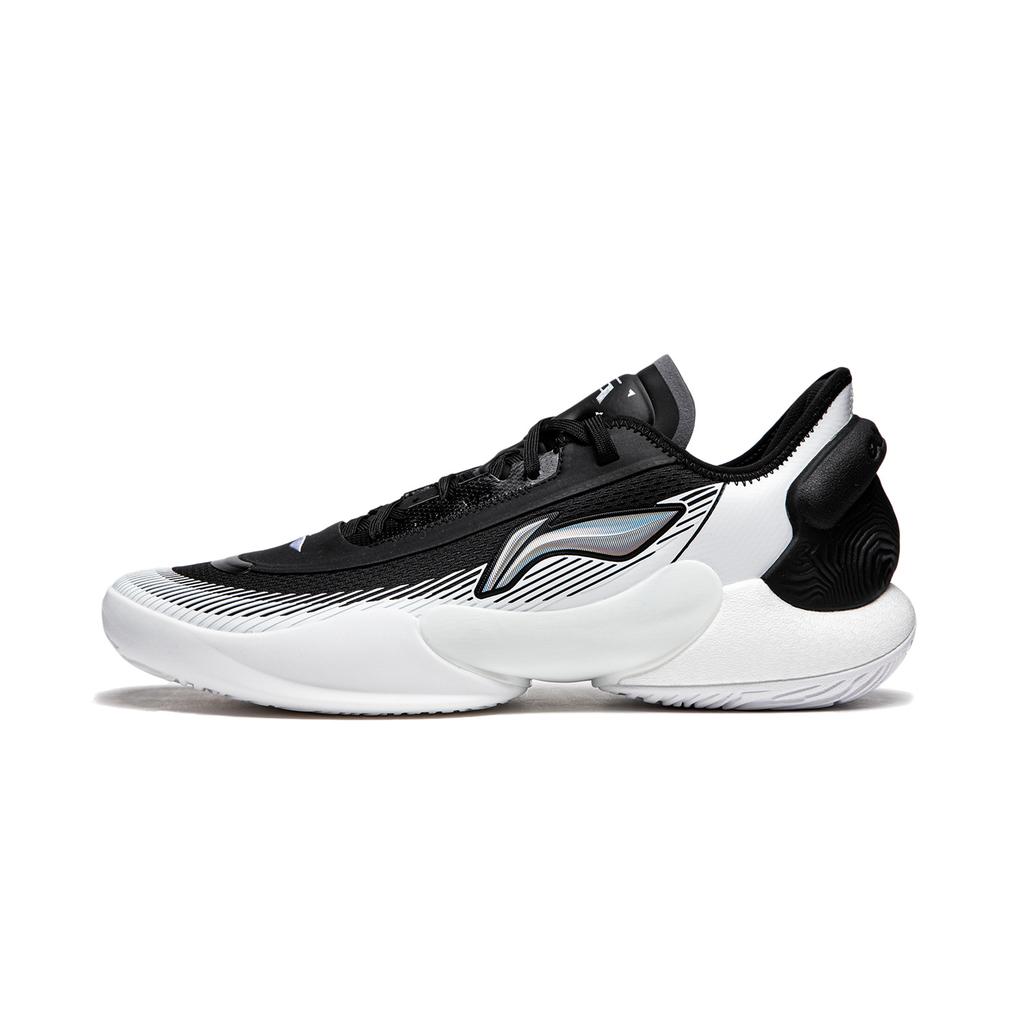 New LINING Yushuai 18 V2 Basketball Shoes Men's Low top Black White ABAU025-1