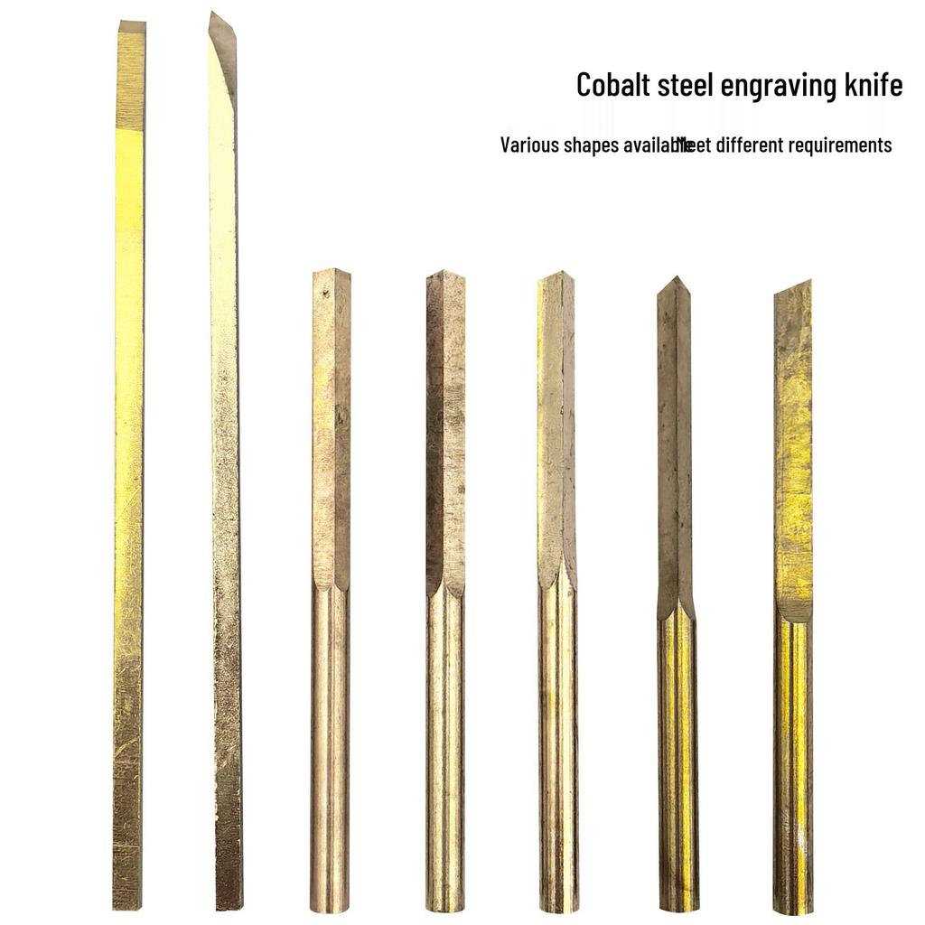 Cuchillo Rectangular Rombo de Acero al Cobalto para Grabado DIY Máquina Neumática de Grabado de Joyería de Oro y Plata