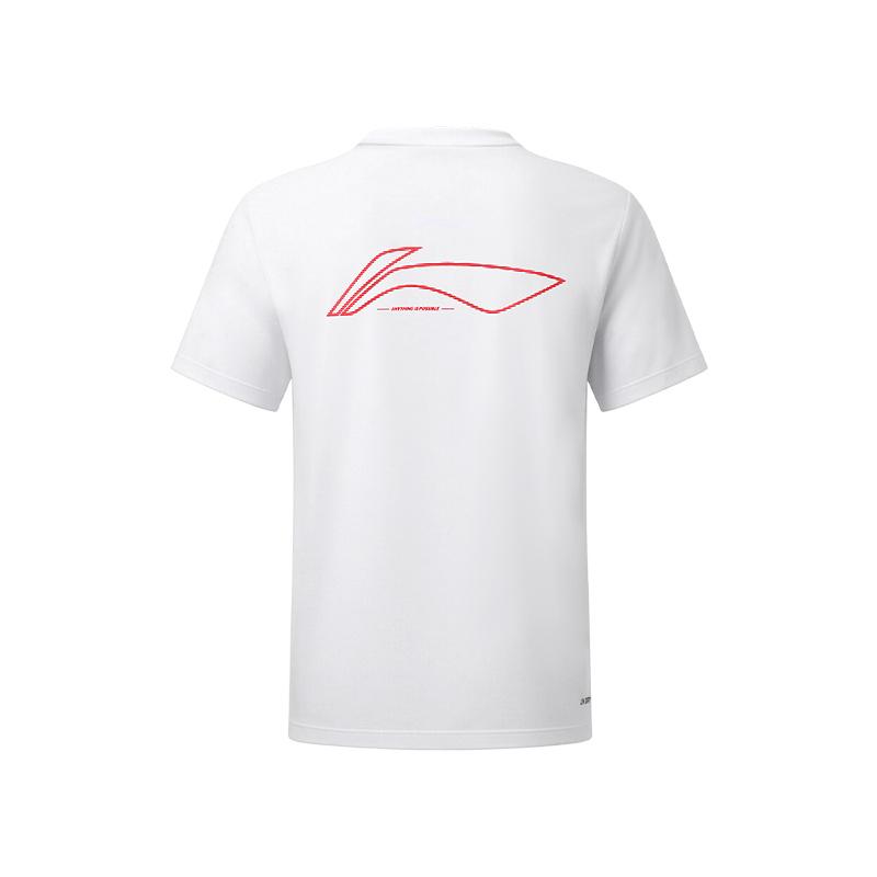 Li-Ning Fashionable Breathable Comfortable Round Neck Sports Casual T-Shirt Unisex tops White AHSW425-2 S
