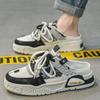 Fashion 2025Summer Fashion Designer Men Half Slipper Breathable Casual Platform Shoes Lightweight Sneakers Outdoor Walking Flats Loafers