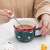 High-Value Breakfast Water Cup Cute Cartoon Rabbit Ceramic Cup With Lid Spoon Girl Student Mug Creativity