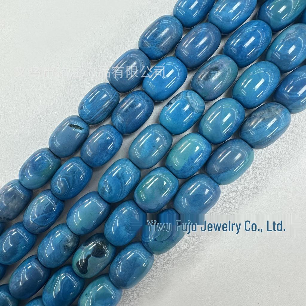 Gorąca Wyprzedaż 13x18mm Koraliki Agatowe w Kształcie Beczułki z Naturalnym Wzorem Ziemi do Tworzenia Biżuterii DIY