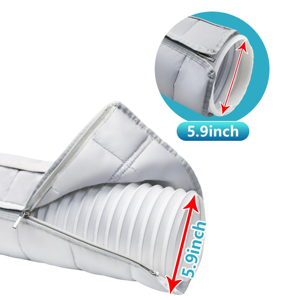 Adjustable Vent Cover Adapter Sleeve for Air Conditioning Hoses Heat Retention Easy Installation Elastic Fasteners