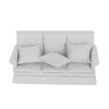1:12 Doll House Mini Sofa with 3pcs Pillow Living Room Furniture Wooden Doll House Decoration AccessoriesGray
