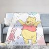 Aesthetic Winnie The Pooh Blanket Cover Velvet Cute Cartoon Super Warm Throw Blankets for Car Sofa Couch Bedspread