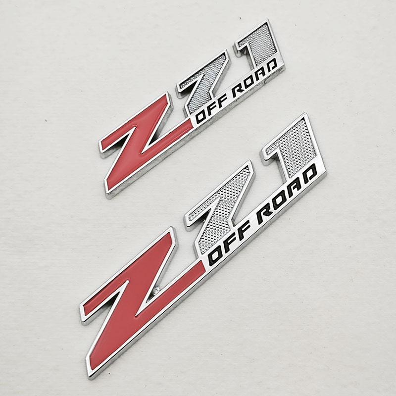 3D Metall Bil Styling Logo Z71 Z71 OFF ROAD Bakluckemärke Frontgrill Emblemdekal För Chevrolet Silverado Colorado Cheyenne