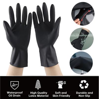 Černé světelné latexové rukavice Domácí čisticí rukavice Protiskluzové rukavice na barvení vlasů Odolné zahradní rukavice Kadeřnické doplňky