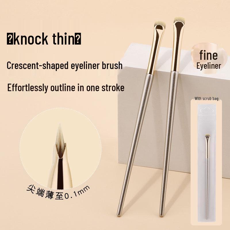 Crescent Eye Detail Brush: Small Fan Blade for Eyeliner and Eyeshadow