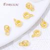 18K Gold Plated Pendant Bail Connectors For Jewelry,Brass Bail Beads Spacer,DIY Necklace Making Accessories,Tube Bail Beads