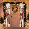 Christmas Elk Door Couplet Merry Christmas Decoration for Home 2025 Santa Claus Snowman Door Banner Navidad Natal New Year 2026