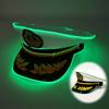Navy Sailor LED Light-Up Embroidered Captain's Hat for Festivals and Performances