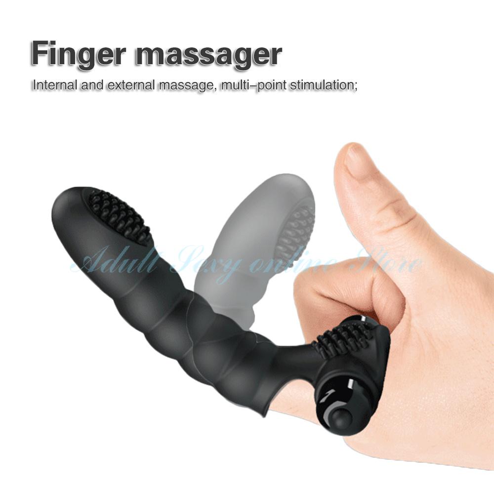 Dildo Vibrator Finger Sleeve G Spot Massage Clitoris Stimulator Sex Toy for Women Female Masturbator Vagina Flirting