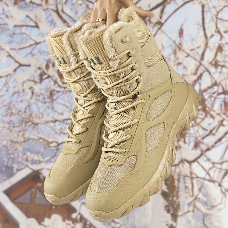 

Fleece-Lined Jungle Combat Boots: Winter Hiking & Mountaineering Footwear 45