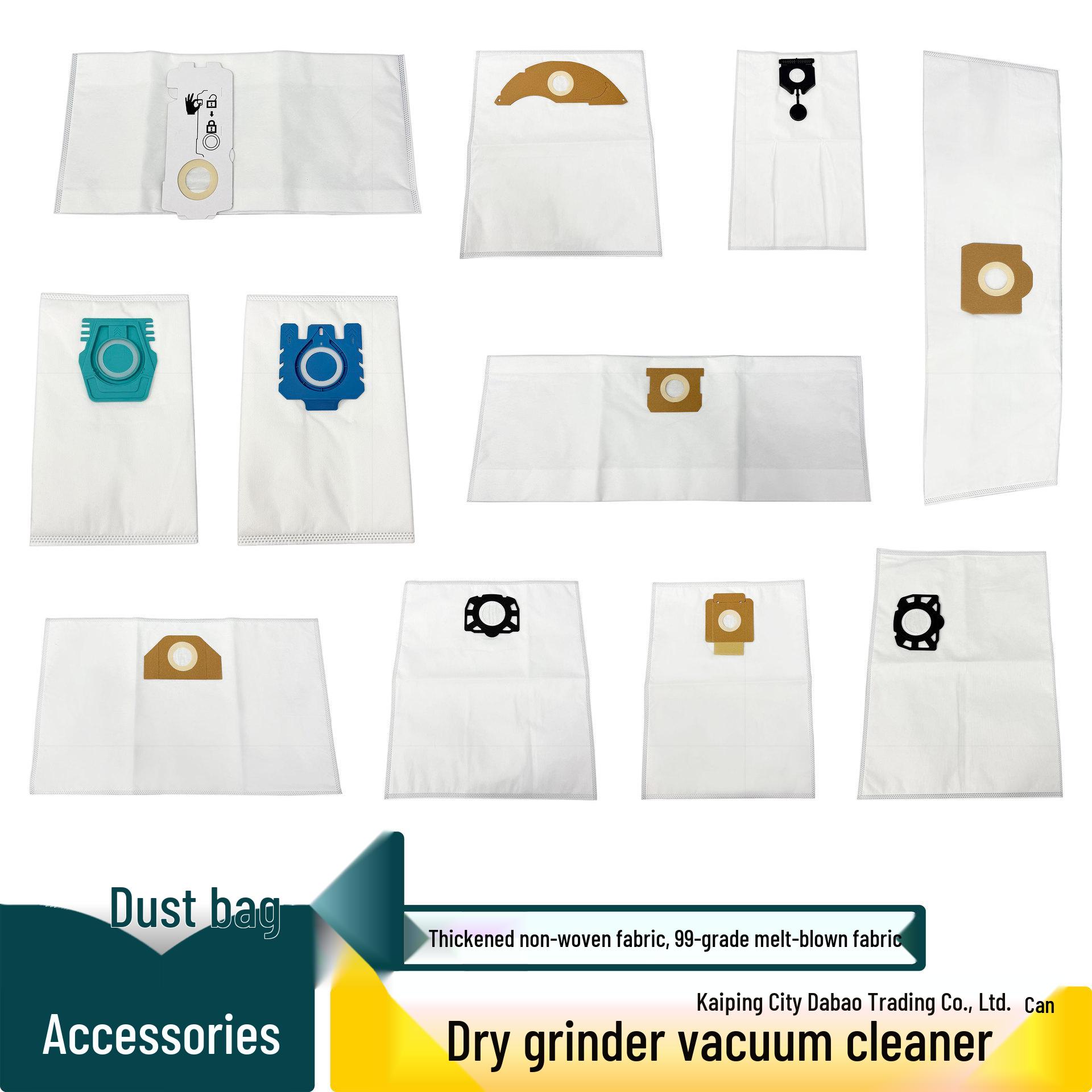 

Karcher & Festool Compatible Vacuum Cleaner Bags Set - Non-Woven Cloth & Dust Filter Net Karcher KD3 WD3