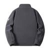 Men's Plush Fleece Jacket - Thick, Warm, Windproof Cardigan for Autumn/Winter with Stand Collar.