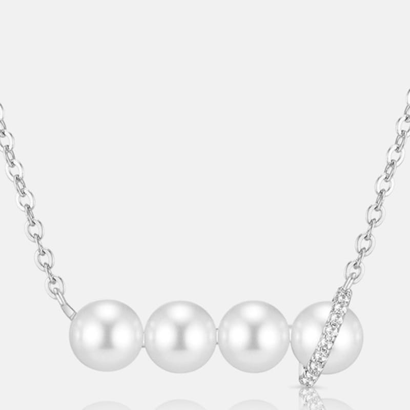 METROCITY JEWELRY 1992 PERLA Sterling Silver White Necklace A251SN1751WPH