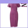 Summer Office Dress With Vneck And Waist Belt For Elegant Workwear