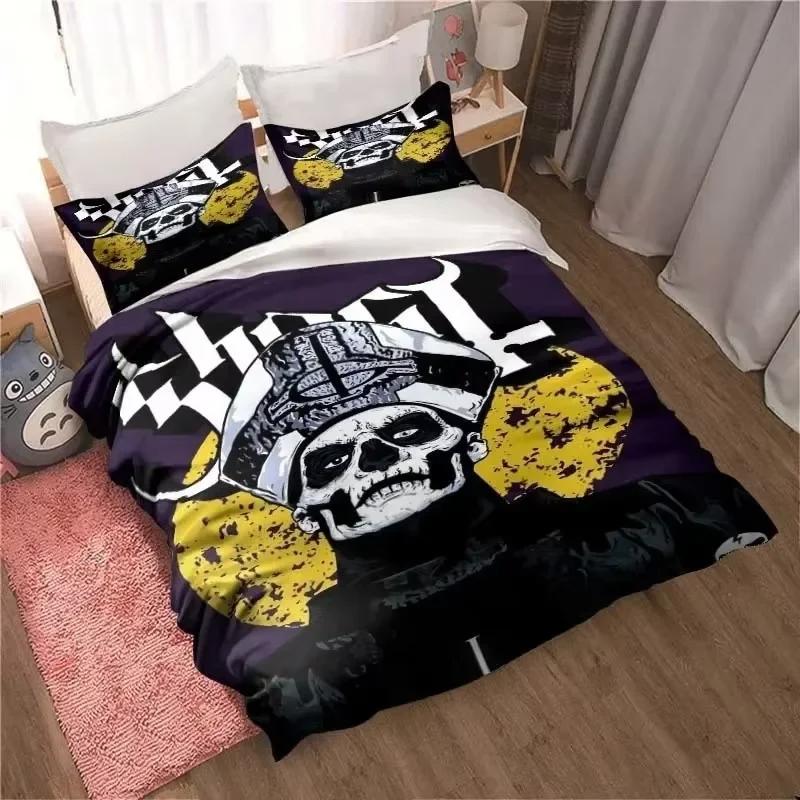 Rock Band Ghost Pattern Bedding Set For Bedroom Soft Modern Bedspreads Comefortable Kids Duvet Cover Quilt Cover And Pillowcase