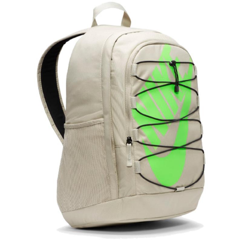 Nike Hayward Fabric Backpack Unisex Stone Color/Impact Green Lightweight Casual BA5883-230