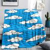 1Pc Cartoon Print Flannel Blanket, High Quality Comfortable for All Seasons, Home Decor, Warmth and Comfort, Perfect for Christmas Birthday Gift