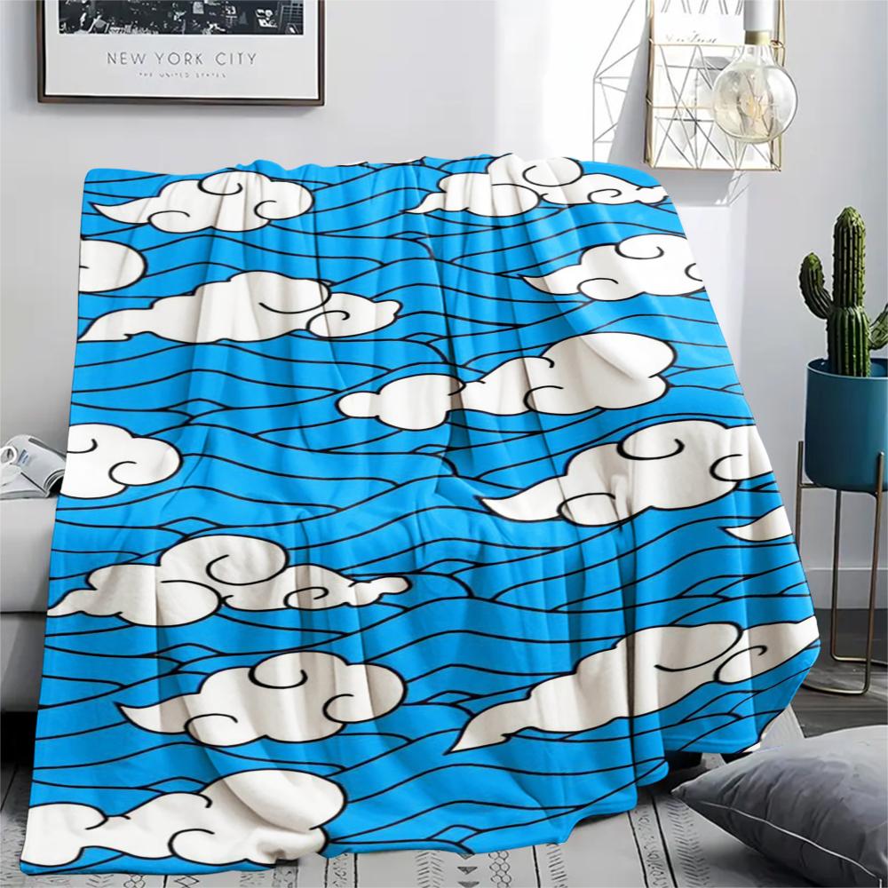 1Pc Cartoon Print Flannel Blanket, High Quality Comfortable for All Seasons, Home Decor, Warmth and Comfort, Perfect for Christmas Birthday Gift