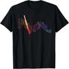 Colorful Clarinet On Music Sheet for Clarinetist T-Shirt